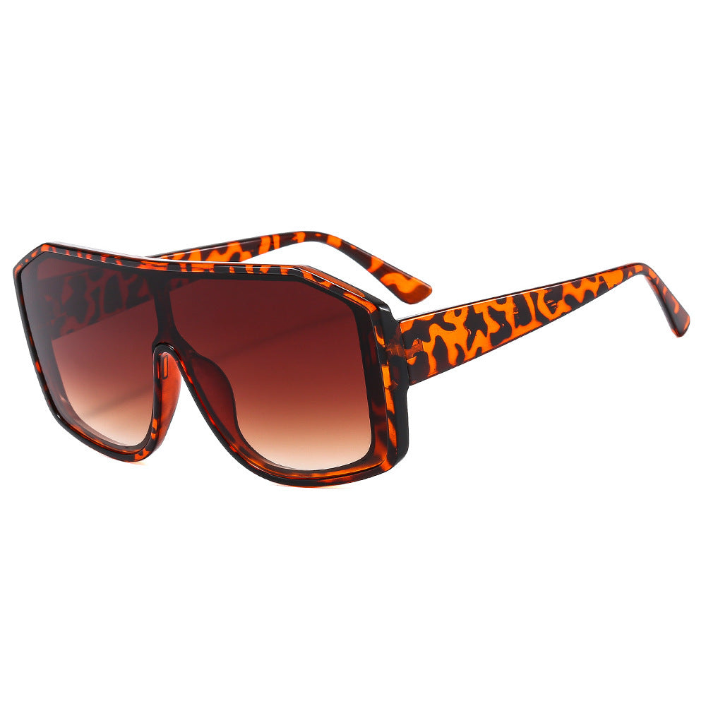 Damen Modische Oversized Sonnenbrille im extravaganten Animal-Print Design Karnz