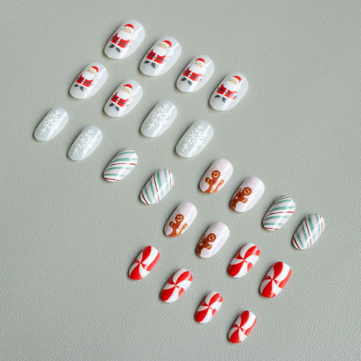 Festliches Lebkuchen-Nagelkunst-Set