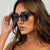 Damen modische quadratische Sonnenbrille mit stylischem Rahmen Karnz