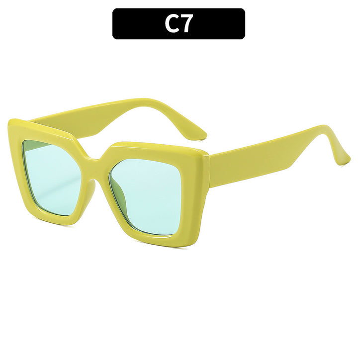 Geometrische Quadratische Rahmen Sonnenbrille