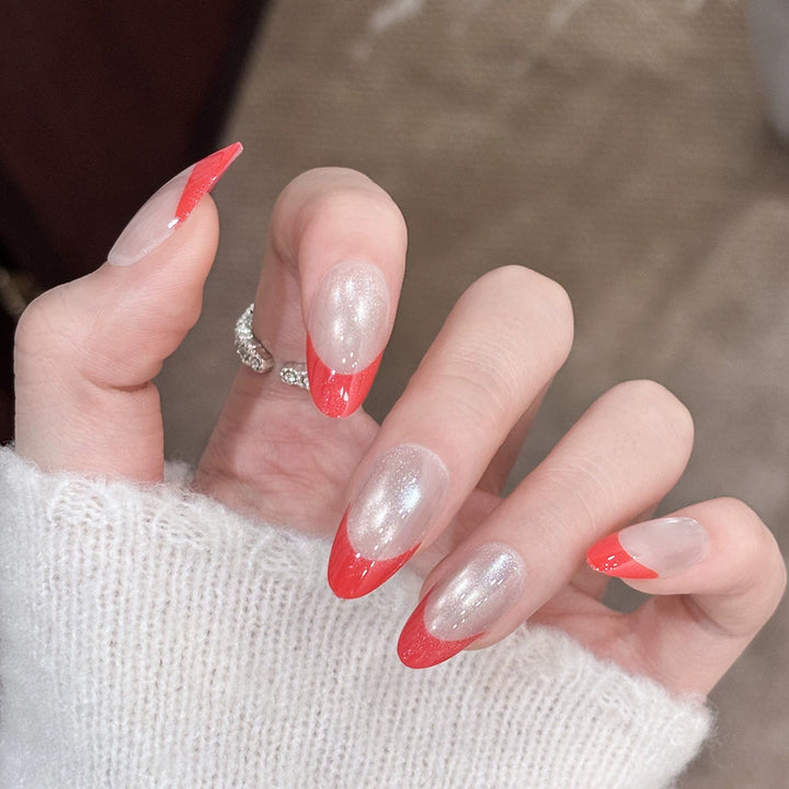 Elegante französische Nagelkunstspitzen