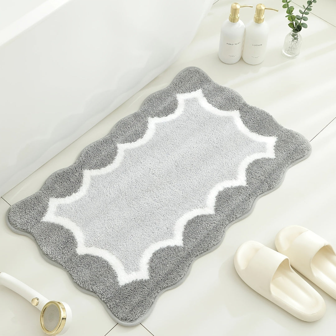 Premium weicher Plüsch Badezimmer Teppich Karnz