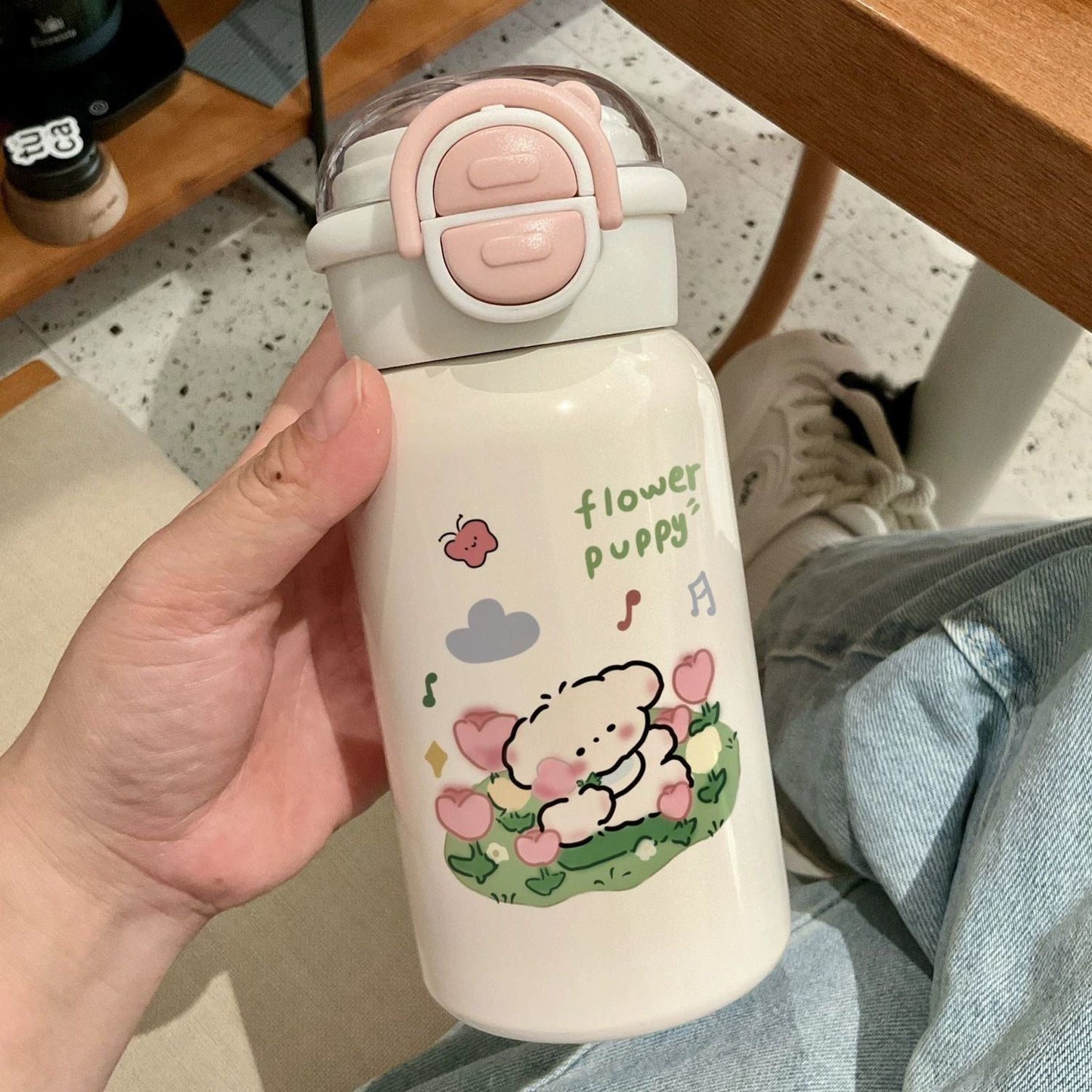 Damen praktische Trinkflasche mit verspieltem Tierdesign Karnz