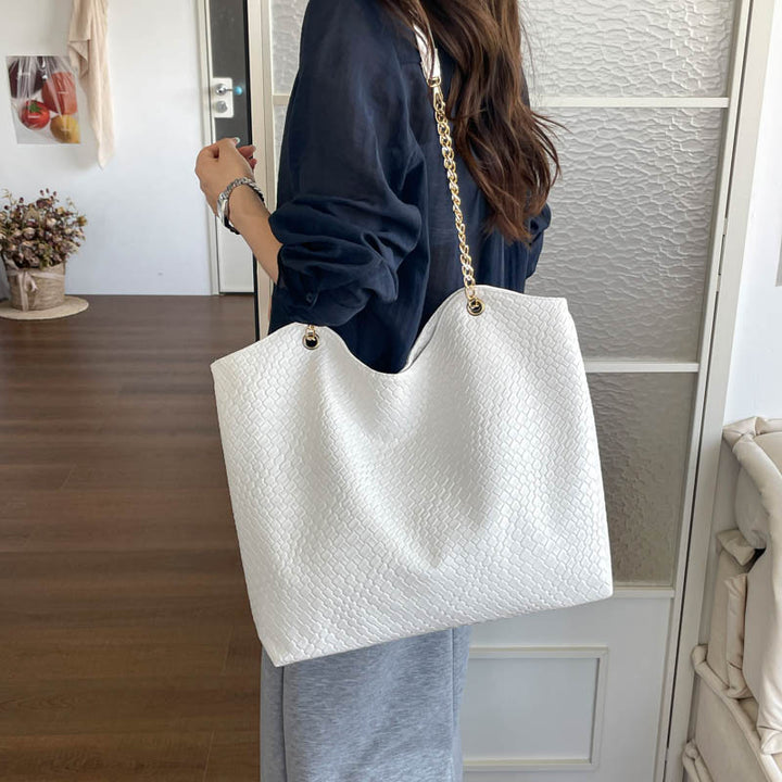 Elegante strukturierte Shopper-Tote-Tasche
