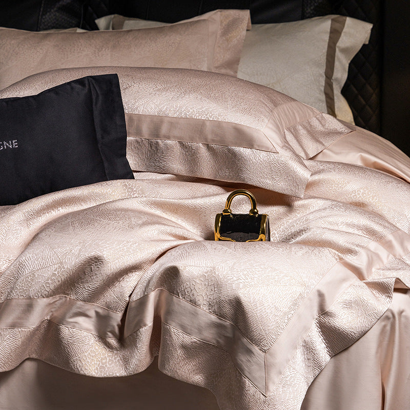 Luxus Jacquard Bettbezug Set mit Satinrand