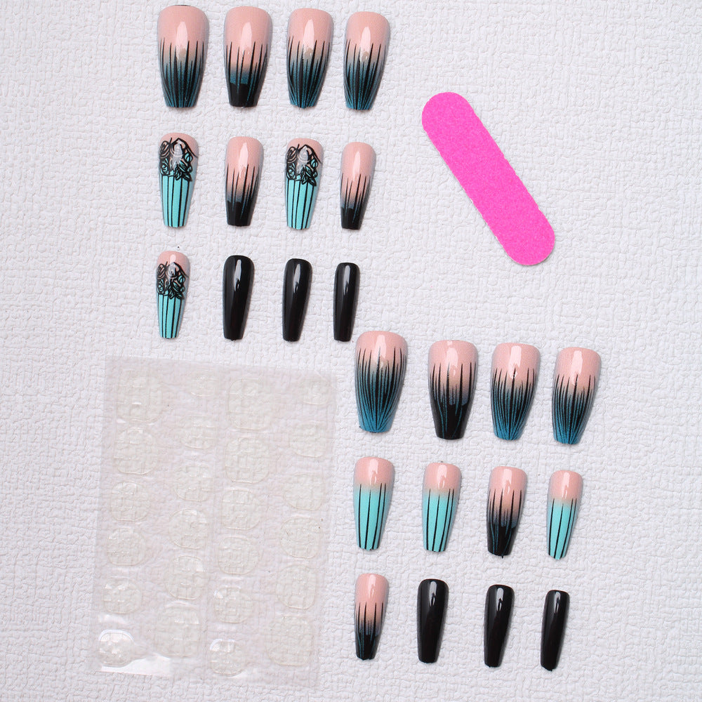 Ombre-Gradient-Nagelkunstverlängerungen Karnz