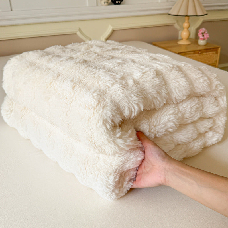 Ultra-weiche strukturierte Fleece-Decke Karnz