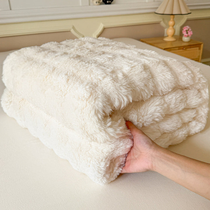 Ultra-weiche strukturierte Fleece-Decke Karnz