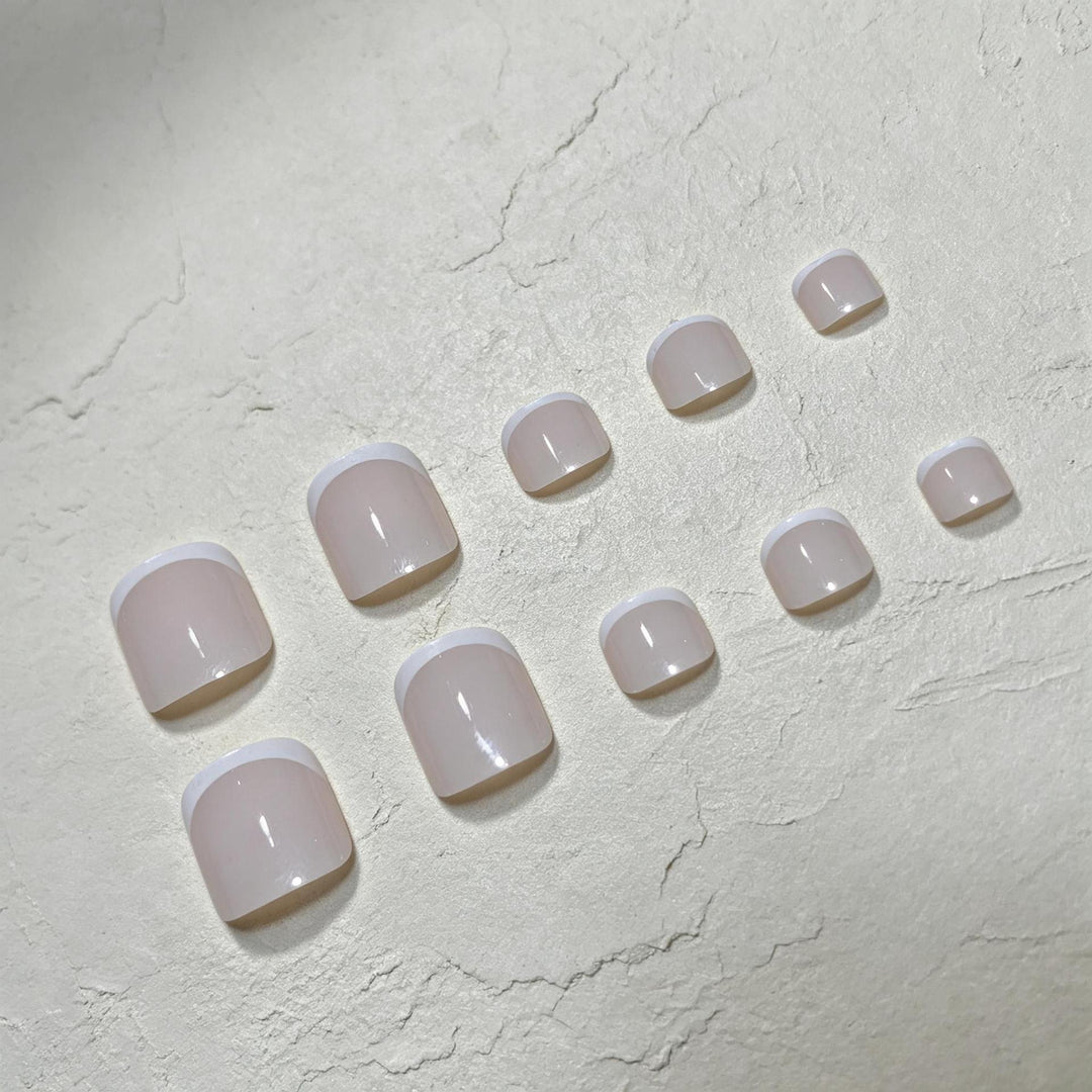 Elegantes Französisches Spitzen-Pedicure-Set Karnz