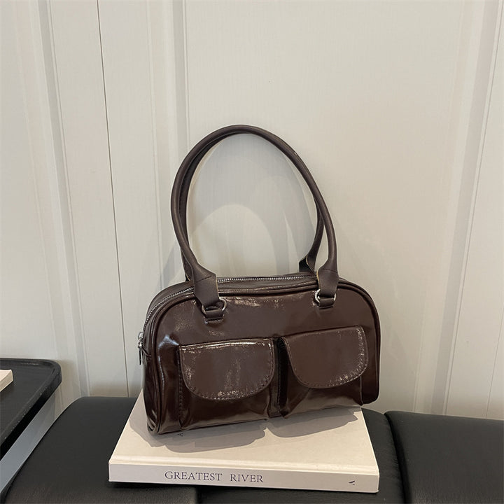 Stilvolle Lackleder-Handtasche