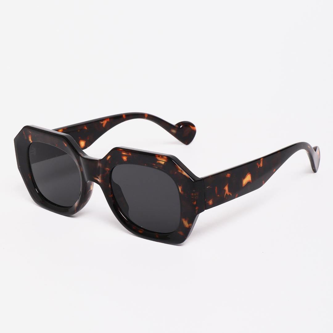 Damen Sonnenbrille im einzigartigen, achteckigen Design mit polarisierten Gläsern Karnz