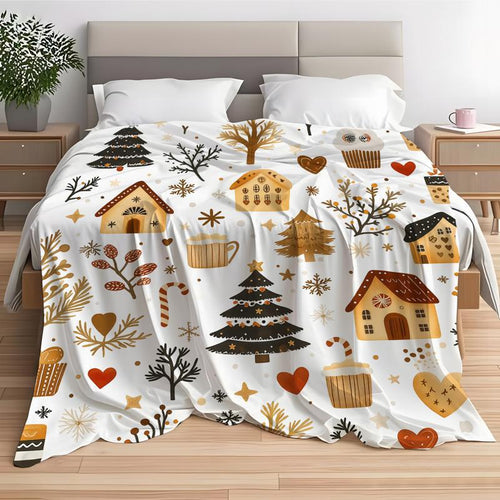 Gemütliche, urlaubsbezogene Fleece-Wurfdecke