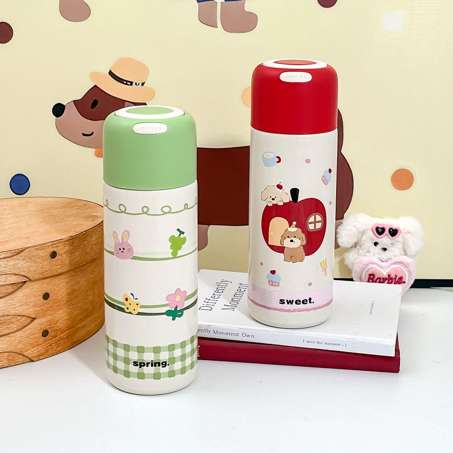 Damen Isolierte Trinkflasche mit niedlichem Motiv Karnz