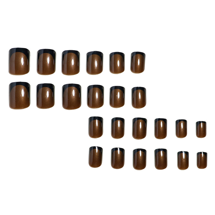 Elegante French Tip Press-On Nägel Karnz