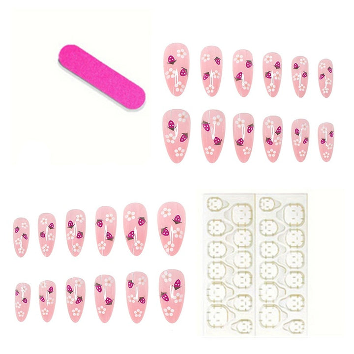 Floral Accent Press-On Nagelspitzen