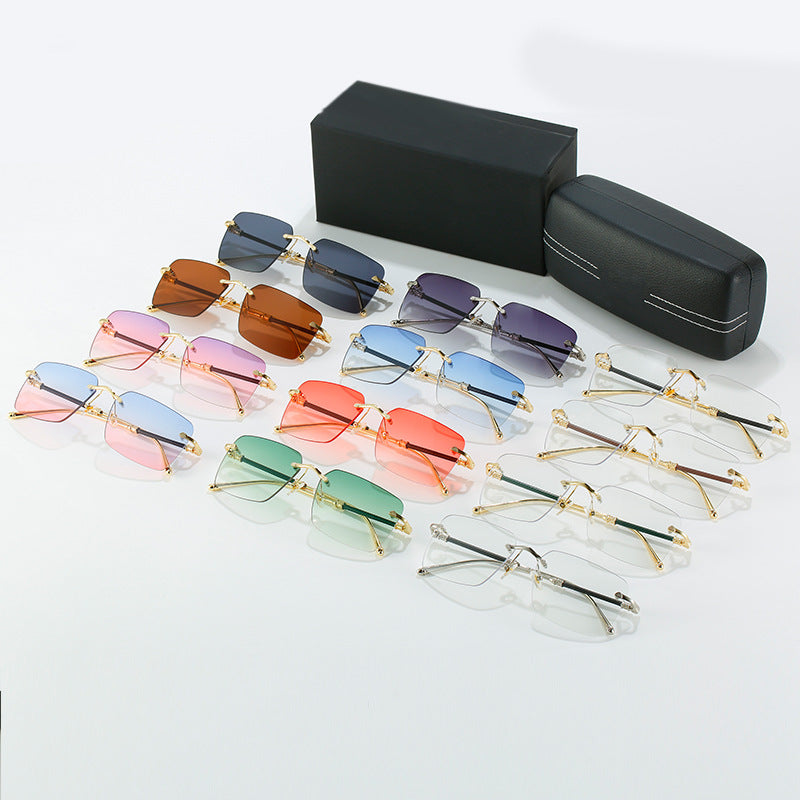 Damen modische Sonnenschutzbrille mit quadratischem Rahmen und luxuriösen Akzenten Karnz