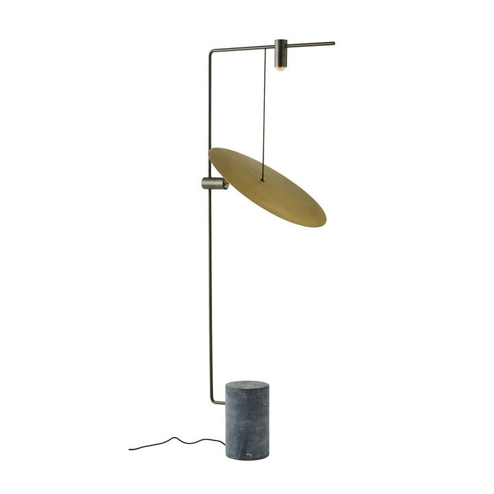 Moderne verstellbare Stehlampe mit Marmorbasis