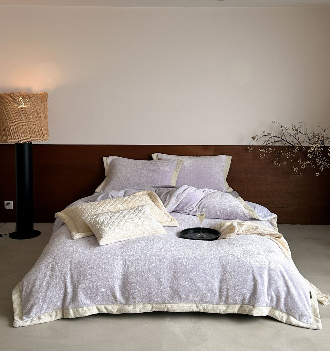 Flauschiges Samtvelours-Bettbezug-Set mit soften Plüschfasern und Hotelverschluss Karnz