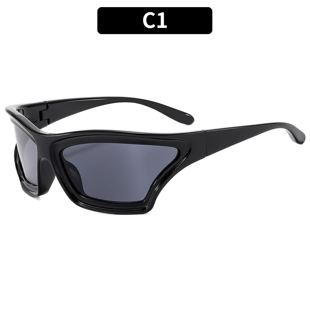 Bold Angular Shield Sonnenbrille