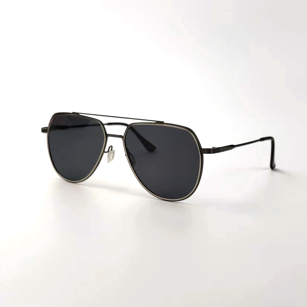 Herren elegante Flieger-Sonnenbrille mit polarisierenden Gläsern Karnz