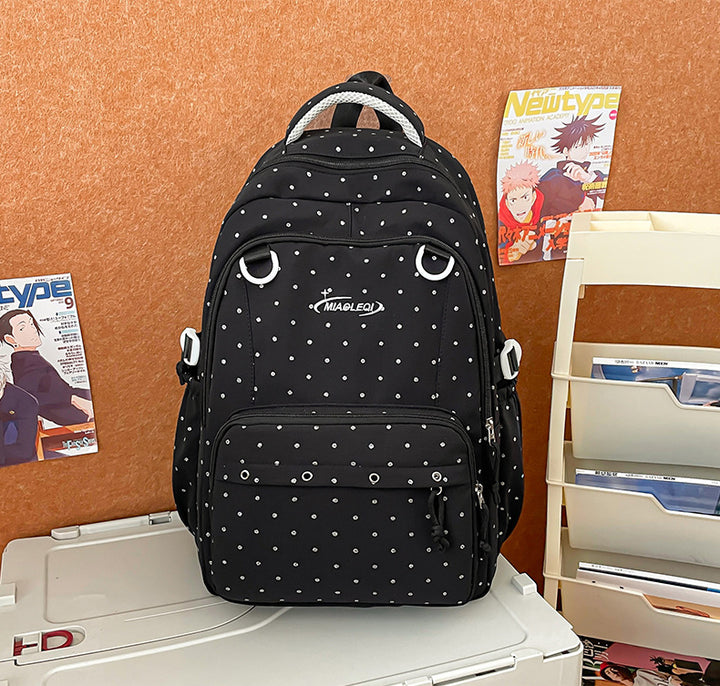Stylischer Mehrfach-Taschen Rucksack mit niedlichen Accessoires Karnz