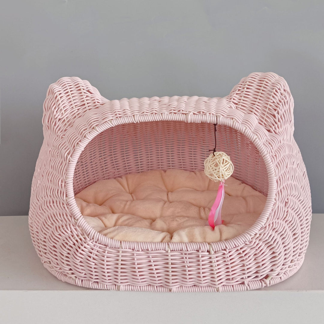 Gemütlicher Katzenkorb mit Ohrendesign Karnz