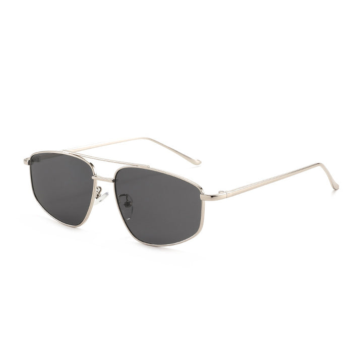 Damen geometrische Sonnenbrille mit hochwertigem Metallrahmen und polarisierenden Gläsern Karnz