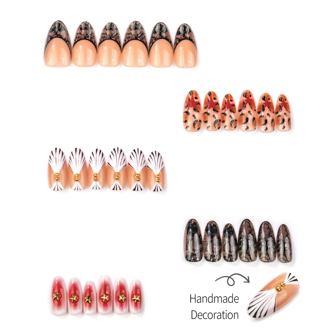 Elegantes Press-On-Nagelkunst-Set