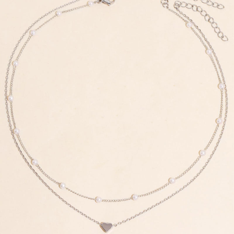 Doppellagige elegante Perlenkette Karnz