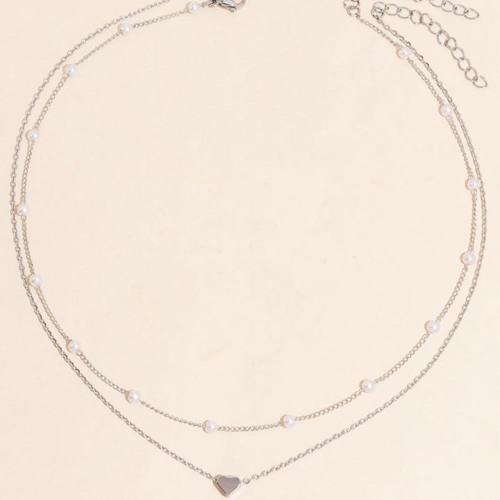 Doppellagige elegante Perlenkette Karnz