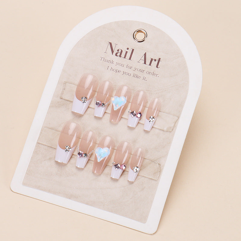 Elegantes Press-On-Nagelset mit Glitter- und Glanzfinish Karnz
