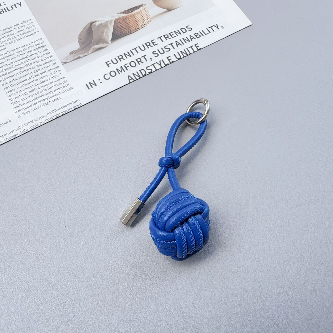 Stylischer Knotenleder-Schlüsselanhänger Karnz