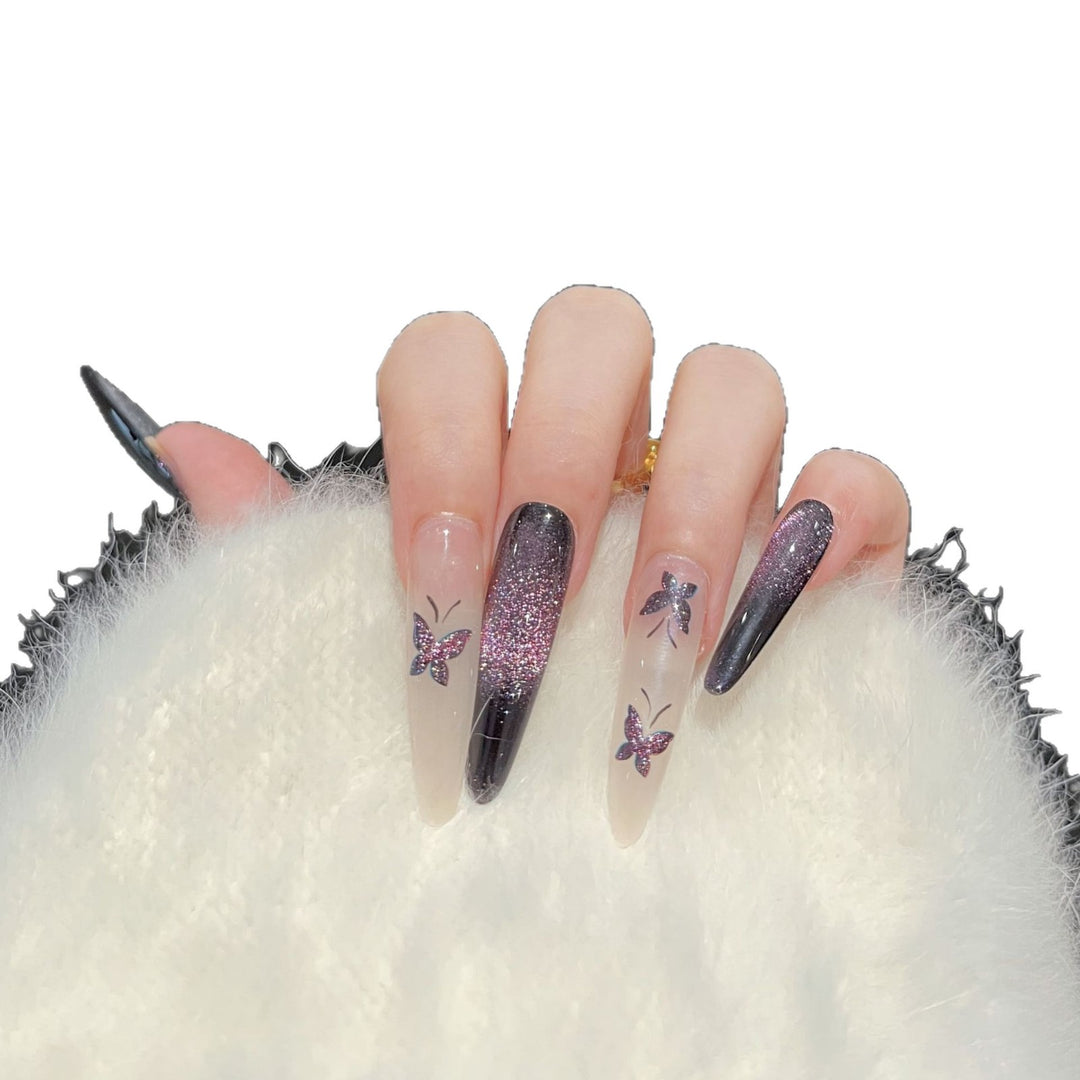 Künstlerisches Schmetterlings-verziertes Press-On Nail Art Set Karnz