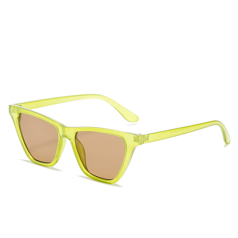 Damen Cat-Eye Sonnenbrille mit innovativem transparentem Rahmen Karnz