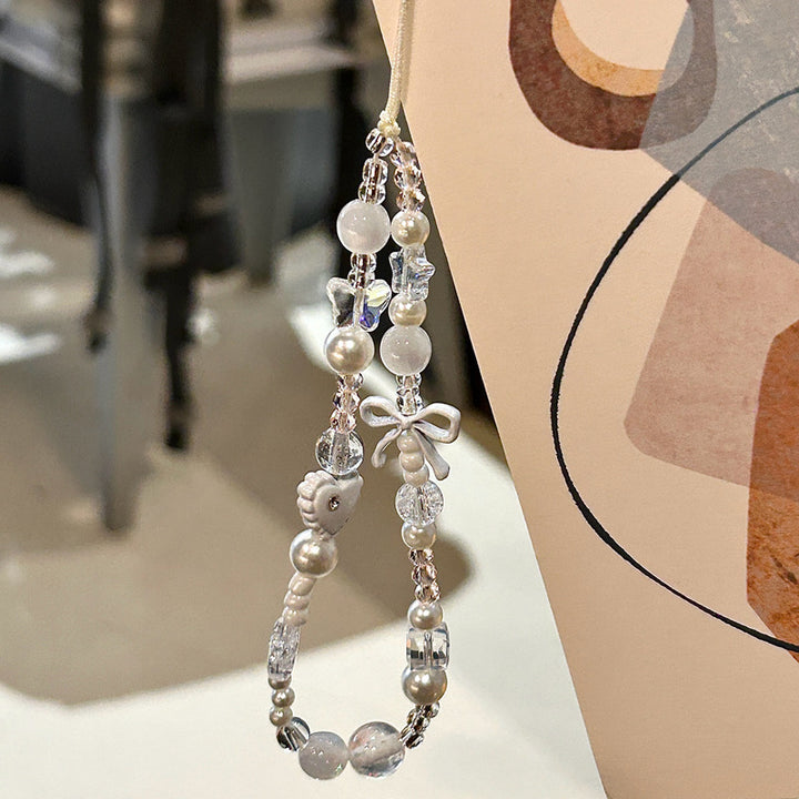Elegante Perlen Brillen Kette Karnz