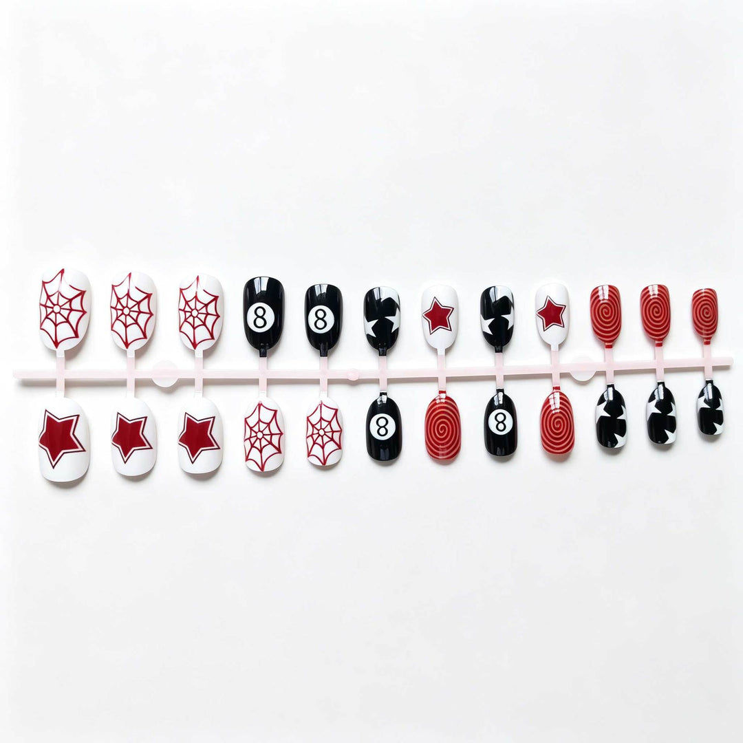 Künstlerisches Spider- und Stern-Nagelkunst-Kit