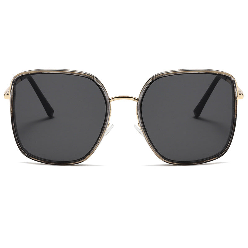 Damen quadratische Sonnenbrille mit luxuriösem Metallrahmen und UV-Schutz Karnz