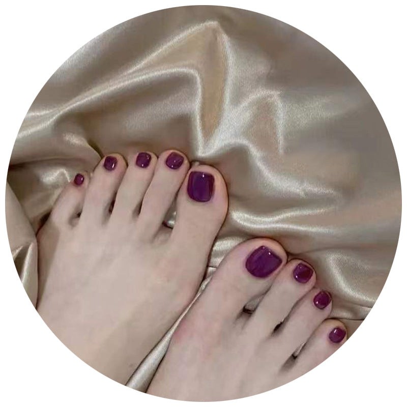 Elegante Gel Press-On Zehennägel