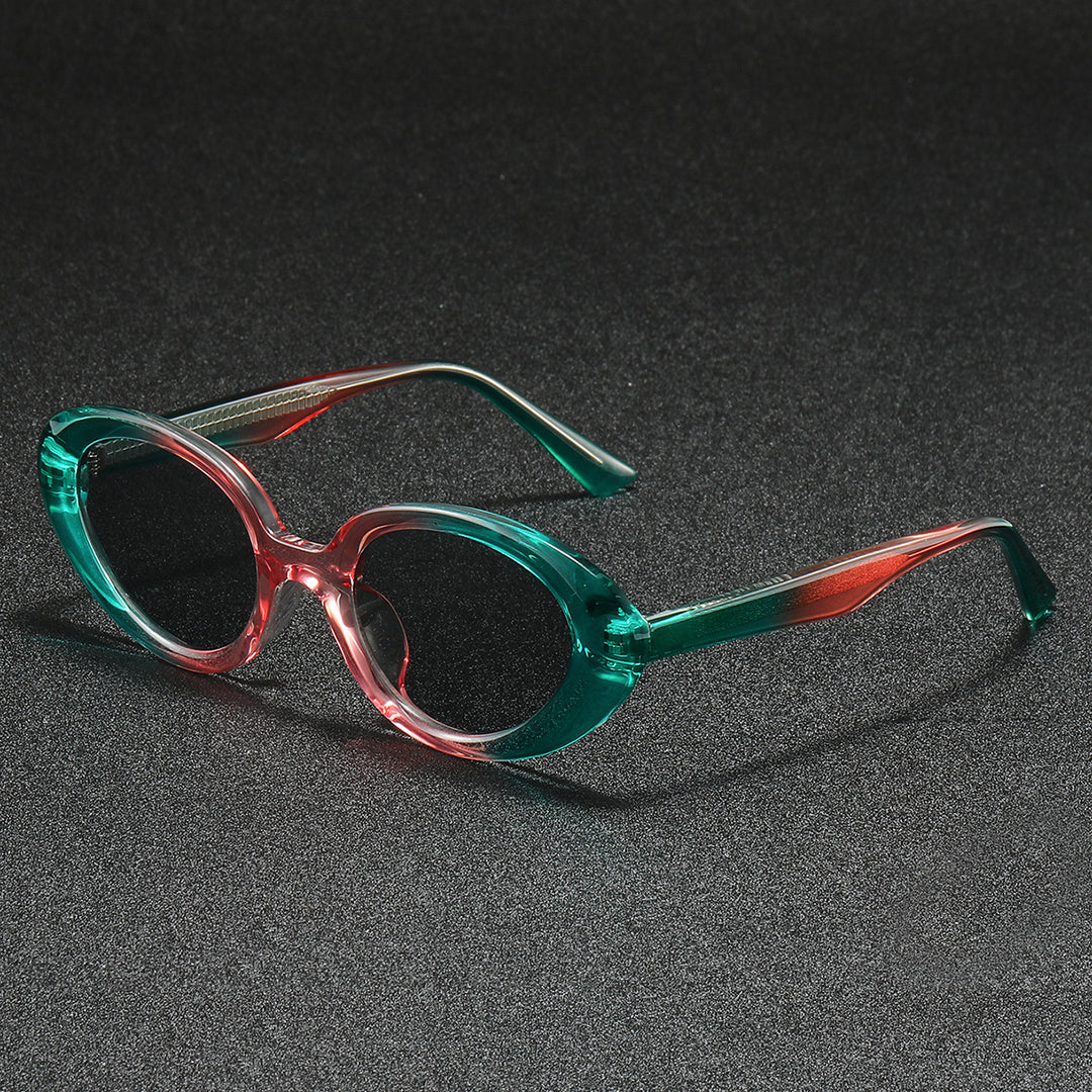 Damen modische Sonnenbrille im eleganten, ovalen Design Karnz