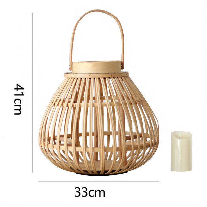 Handgefertigte Rattan-Laterne Karnz