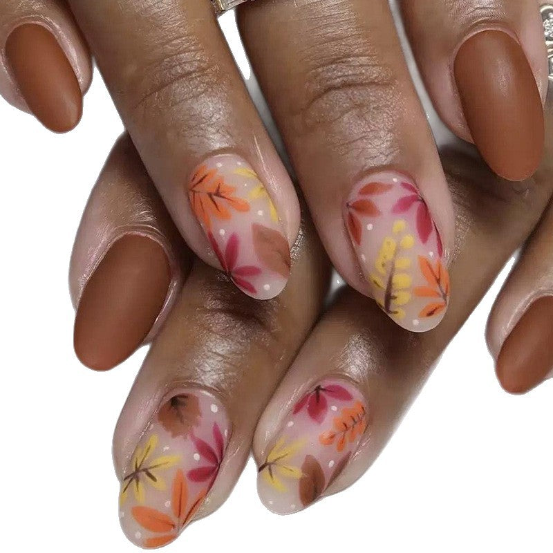 Künstlerische florale Overlay-Nagelverstärkungen Karnz