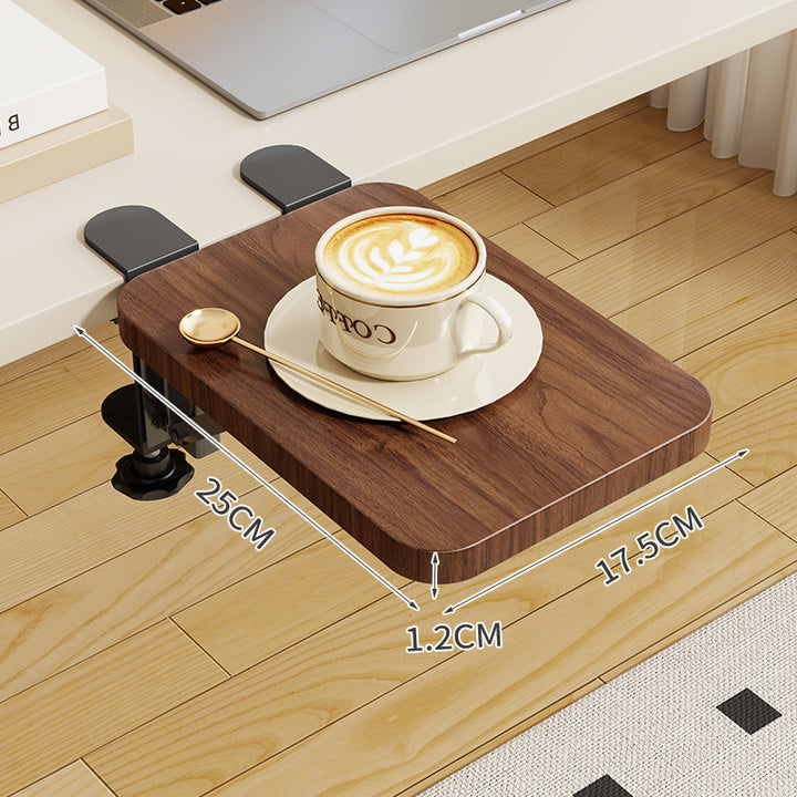 Clip-On Bambus Klappbecher und Snack-Seiten Tisch mit verstellbarem Drehklemme
