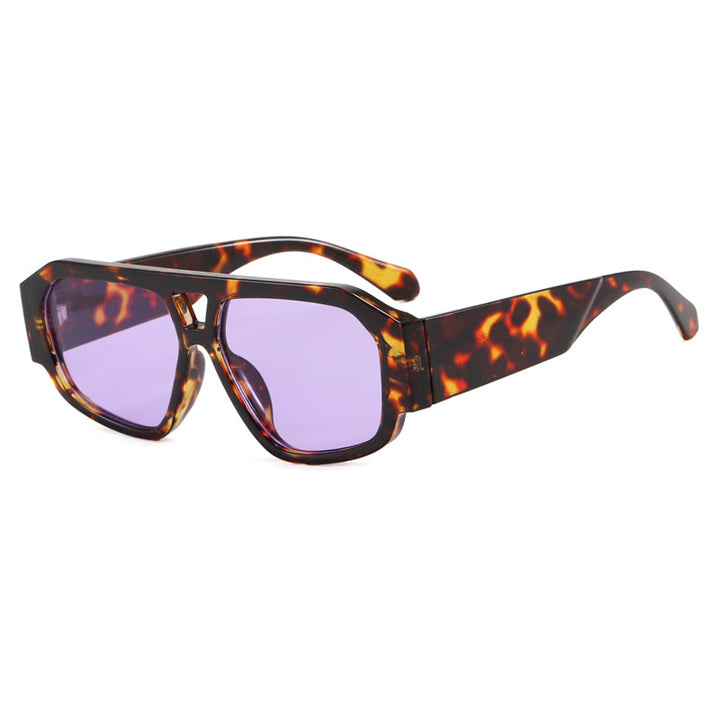 Damen Sonnenbrille mit auffälligem Octagon-Design und UV-Schutz Karnz