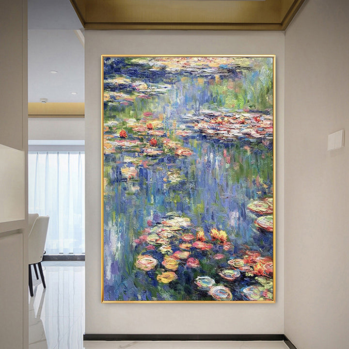 Impressionistische Seerosen Leinwandkunst