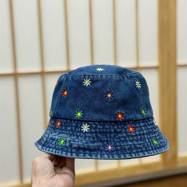 Bestickter Blumen Bucket Hat