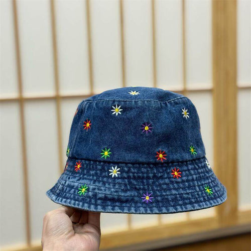 Bestickter Blumen Bucket Hat