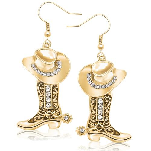 Cowboy Stiefel und Hut Ohrringe Karnz