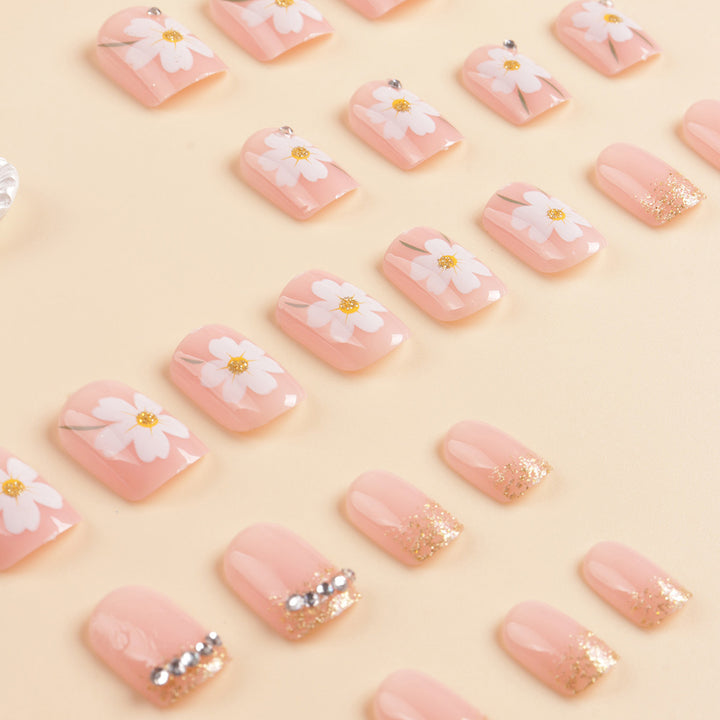 Blumenmuster Press-On Nagelkunst Tipps Karnz