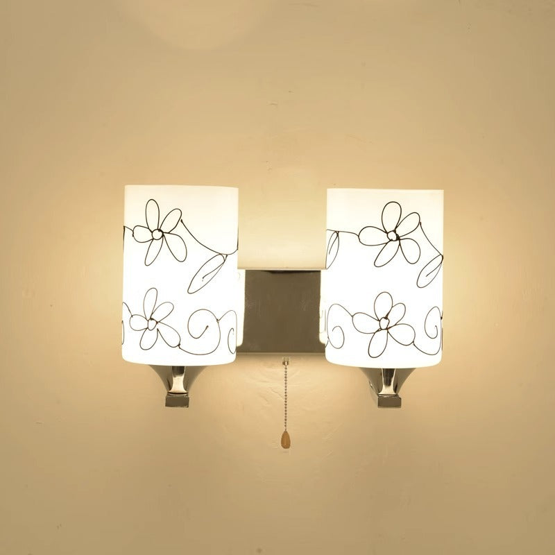 Künstlerisches Blumen Design Wandlampe