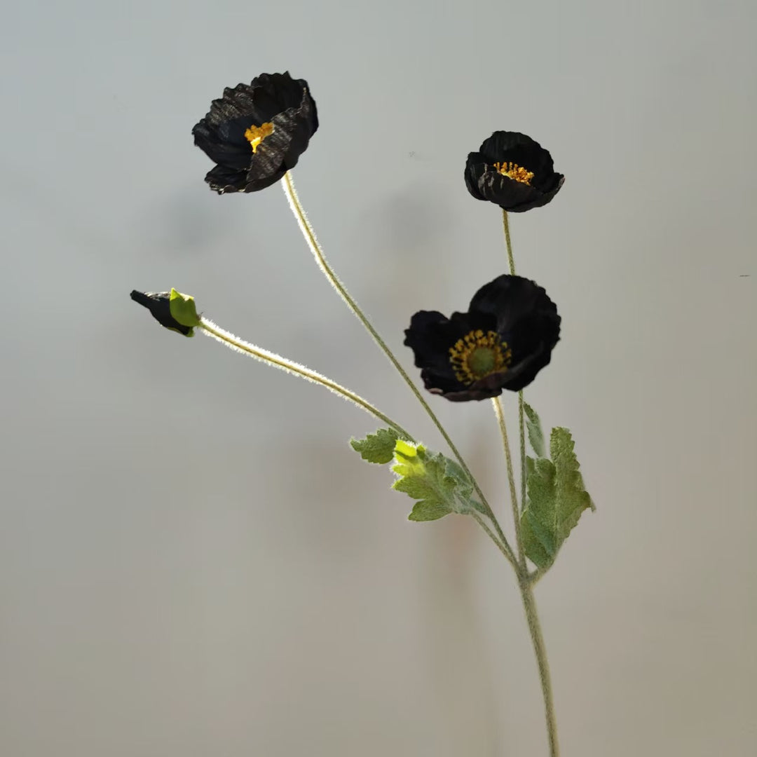 Lebensechter Seiden-Mohnblumenstiel